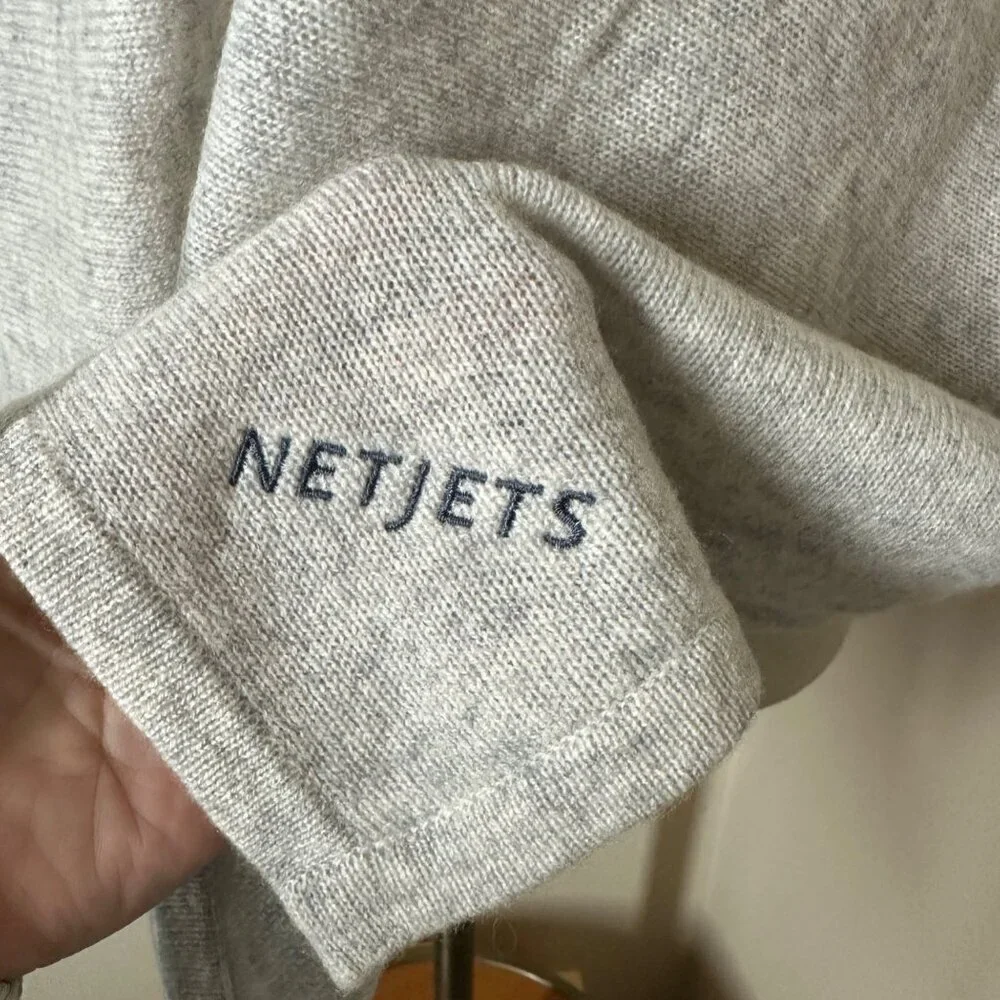 Peter Millar x Netjets Essential Cashmere Poncho Gray Womens Size OS Minimalist